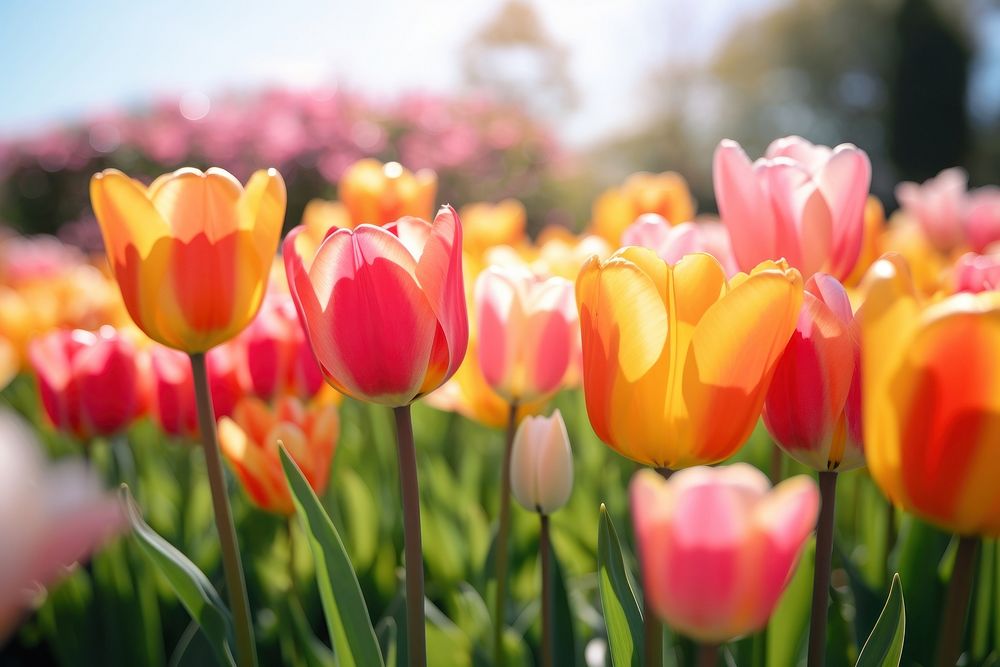 Tulip flower outdoors blossom. AI generated Image by rawpixel.