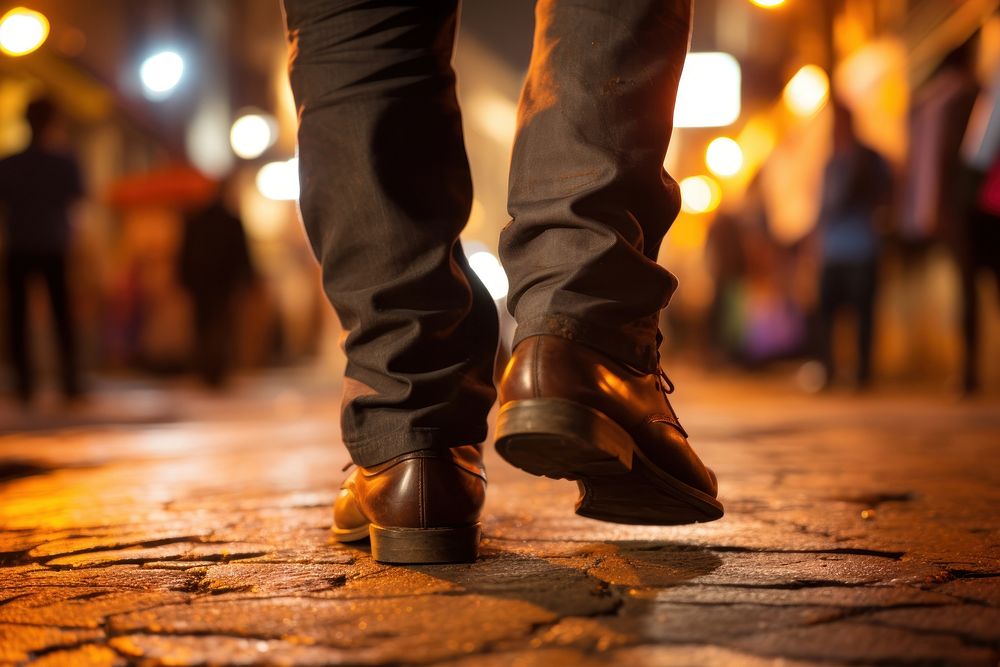 Walking street footwear city. AI generated Image by rawpixel.