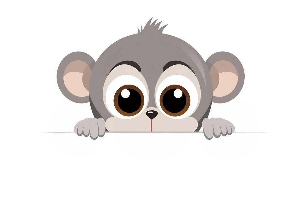 Vervet monkey cartoon animal mammal. AI generated Image by rawpixel.