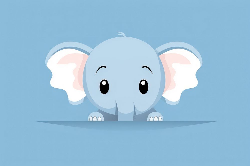 Elephant cartoon animal mammal. 