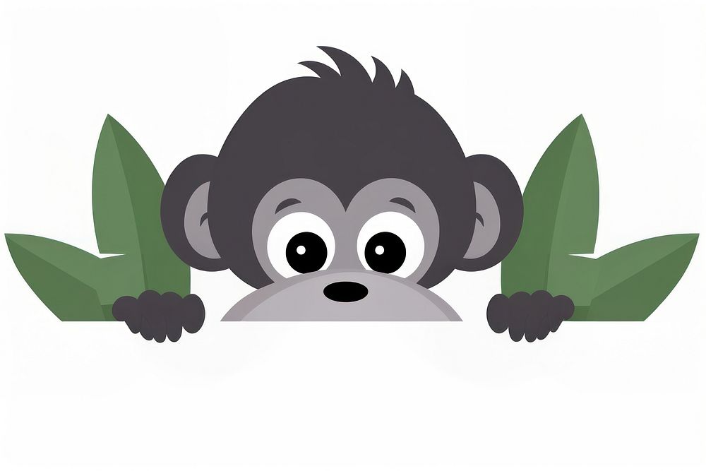 Gorilla wildlife cartoon animal. AI generated Image by rawpixel.