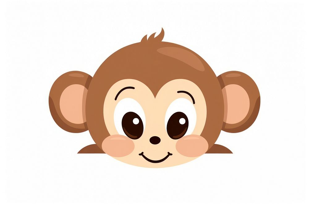 Monkey cartoon mammal animal. AI generated Image by rawpixel.