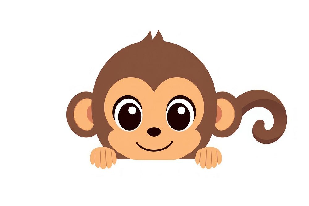 Monkey cartoon mammal animal. AI generated Image by rawpixel.