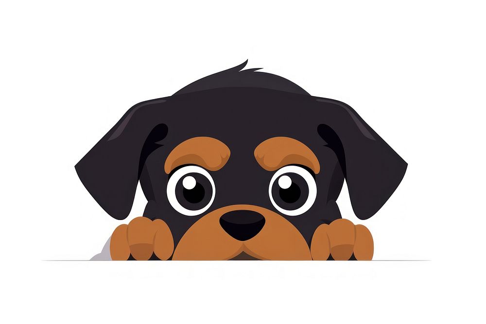 Rottweiler rottweiler cartoon animal. AI generated Image by rawpixel.