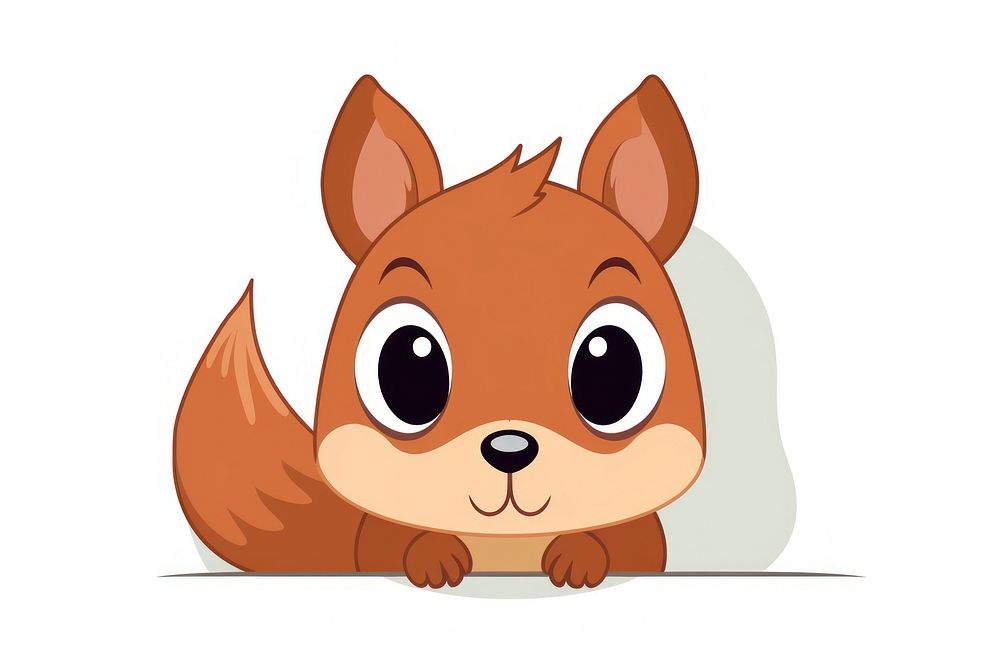 Squirrel cartoon mammal animal. AI generated Image by rawpixel.
