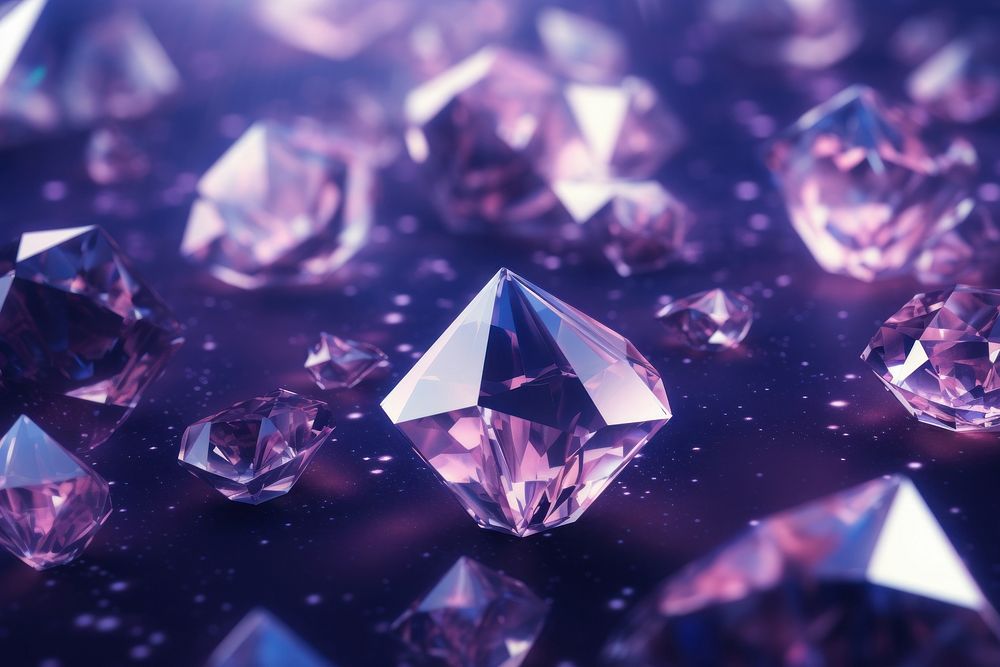 Daimond aesthetic background backgrounds abstract amethyst. AI generated Image by rawpixel.
