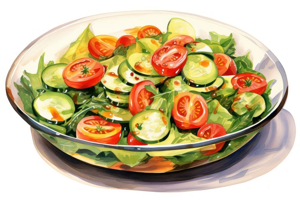 Vegetable salad plate food meal. AI generated Image by rawpixel.