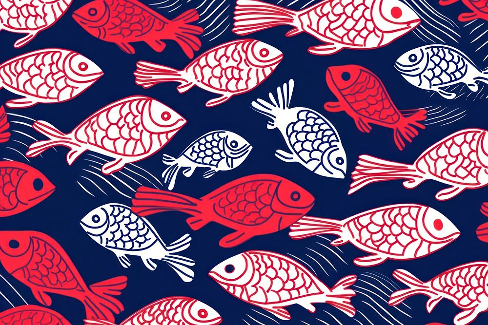 Fish pattern backgrounds animal goldfish. AI generated Image by rawpixel.