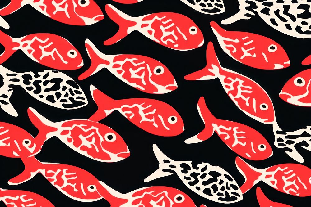 Fish pattern backgrounds animal underwater. AI generated Image by rawpixel.
