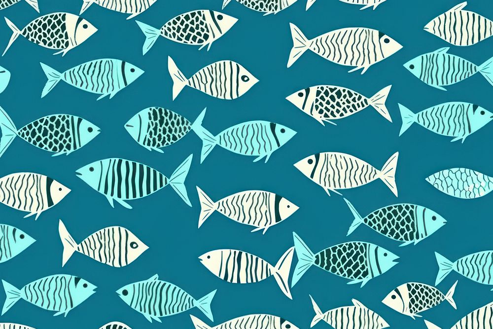 Fish pattern backgrounds nature animal. AI generated Image by rawpixel.