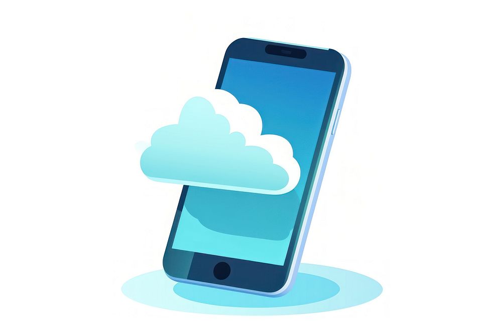 Technology cell phone with data cloud portability electronics. AI generated Image by rawpixel.