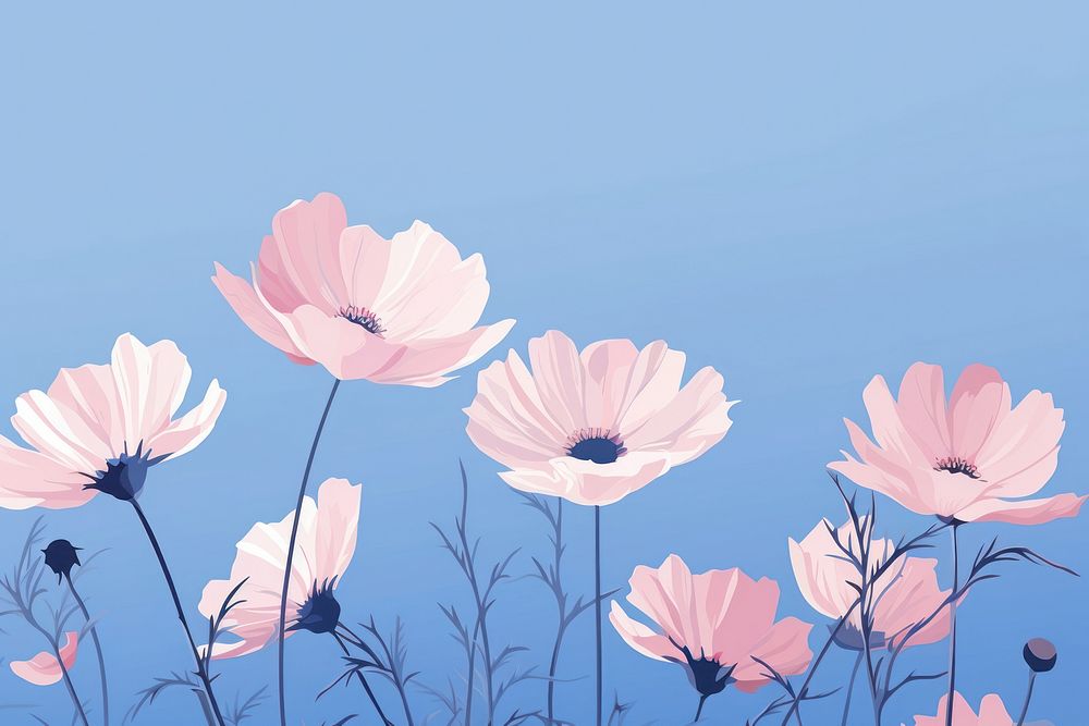Aesthetic flowers background backgrounds outdoors blossom. AI generated Image by rawpixel.