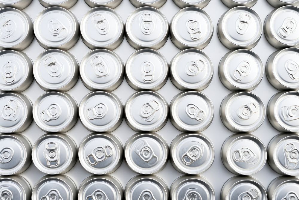 Cans recycling backgrounds refreshment repetition. AI generated Image by rawpixel.