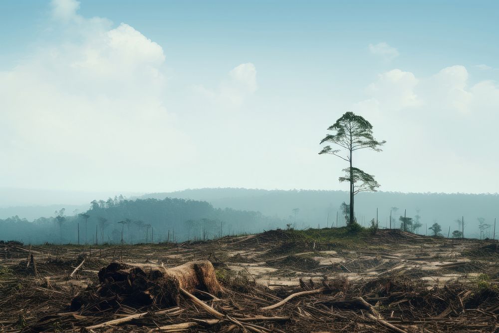 Deforestation outdoors nature ground. AI generated Image by rawpixel.