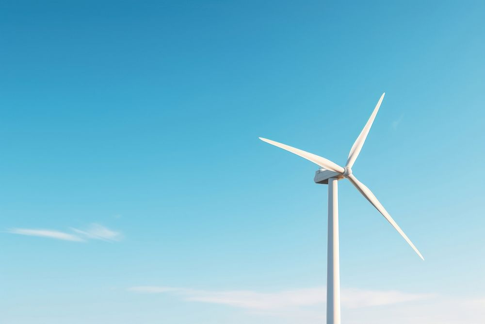 Renewable energy windmill outdoors turbine. AI generated Image by rawpixel.