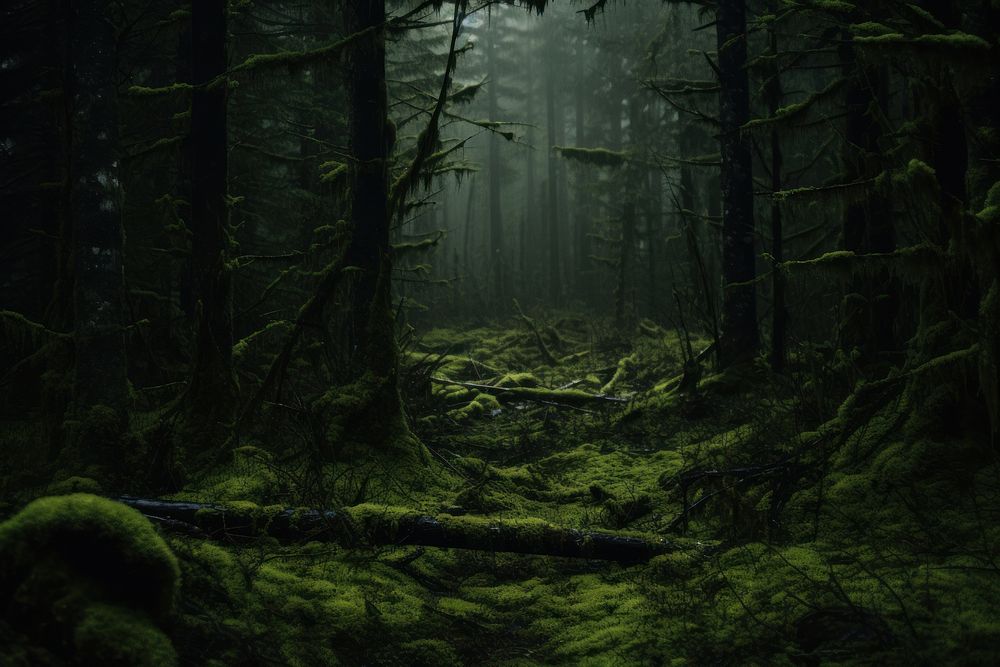 Valdivian Temperate Rainforest wilderness rainforest landscape. AI generated Image by rawpixel.