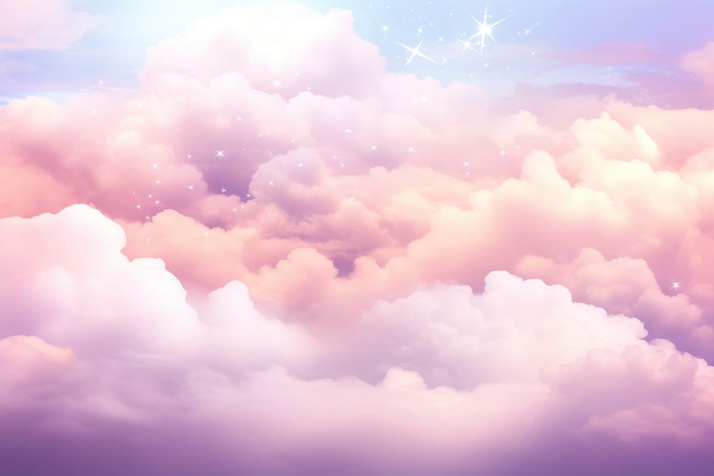 Pastel cloud with sparkle background backgrounds outdoors nature. AI generated Image by rawpixel.