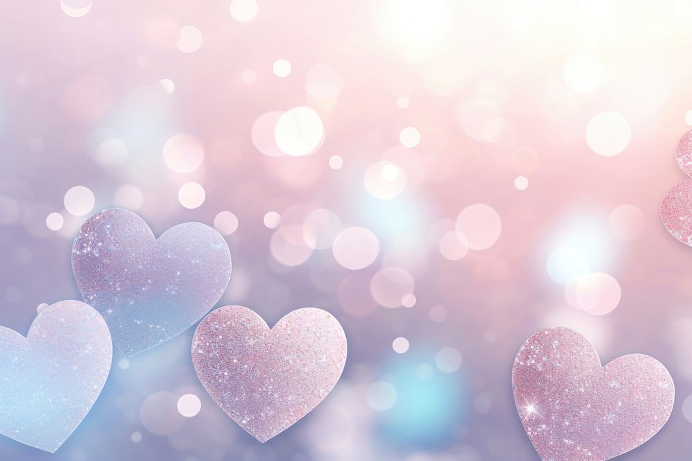 Pastel hearts with sparkle background backgrounds illuminated celebration. AI generated Image by rawpixel.