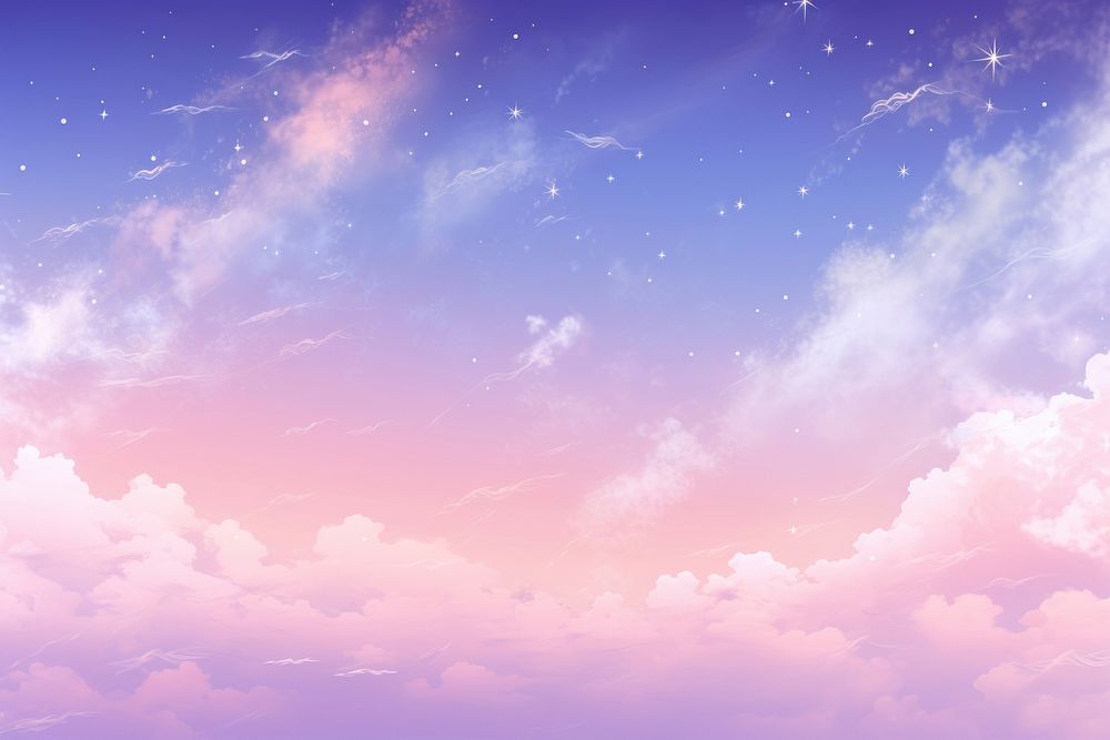 Pastel sky with sparkle background backgrounds outdoors nature. AI generated Image by rawpixel.