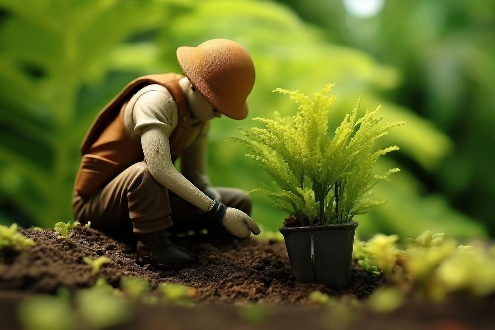 Gardener plant gardening outdoors. AI generated Image by rawpixel.