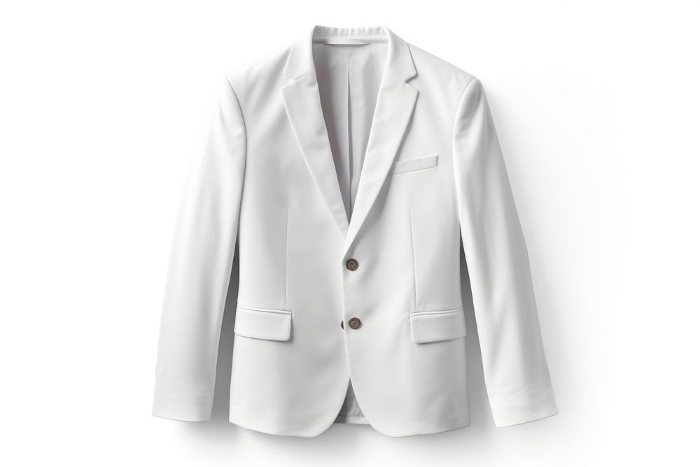 White jacket mockup blazer coat white background. AI generated Image by rawpixel.
