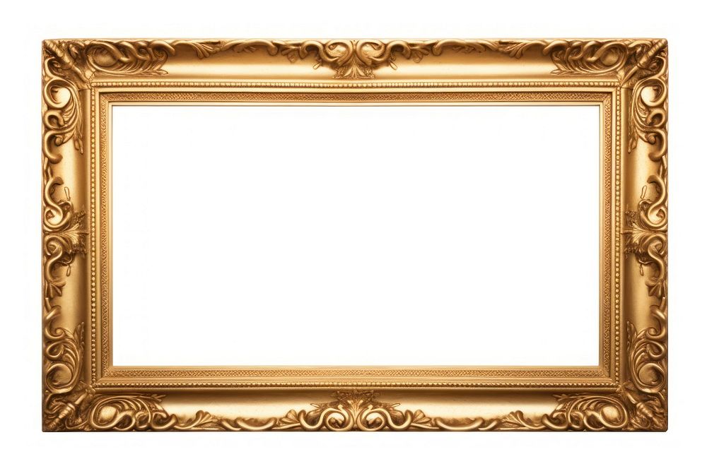 Gold vintage classic frame mockup backgrounds photo white background. AI generated Image by rawpixel.