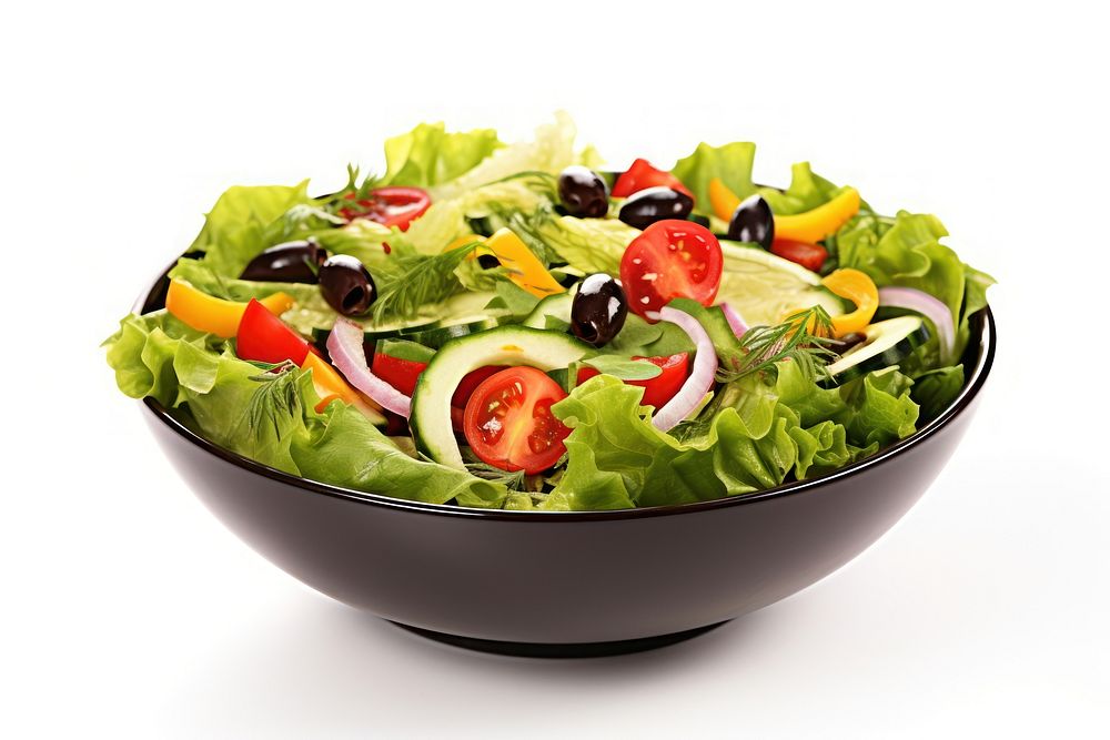 Mix vegetables in bowl salad lettuce plant. AI generated Image by rawpixel.