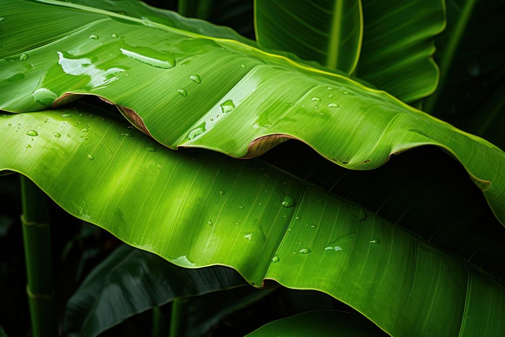 Banana leaf plant green banana tree. AI generated Image by rawpixel.