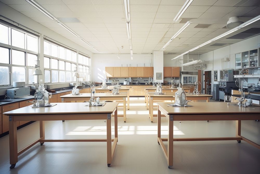 School classroom science lab. AI generated Image by rawpixel.