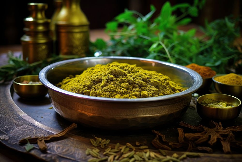 Curry spice powder food. AI generated Image by rawpixel.