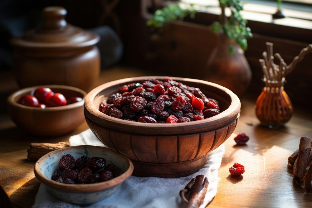 Cherry bowl berry fruit. AI generated Image by rawpixel.