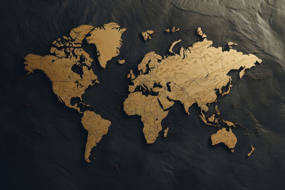 World map sea backgrounds topography. AI generated Image by rawpixel.