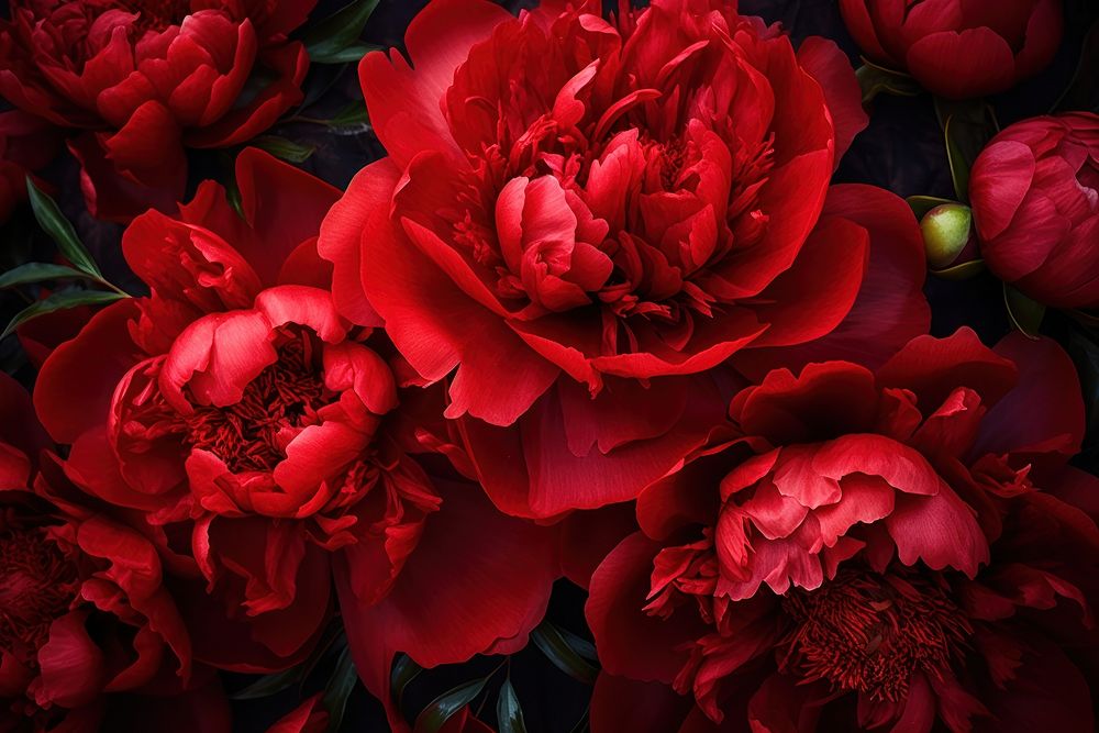 Red flower backgrounds petal plant. AI generated Image by rawpixel.