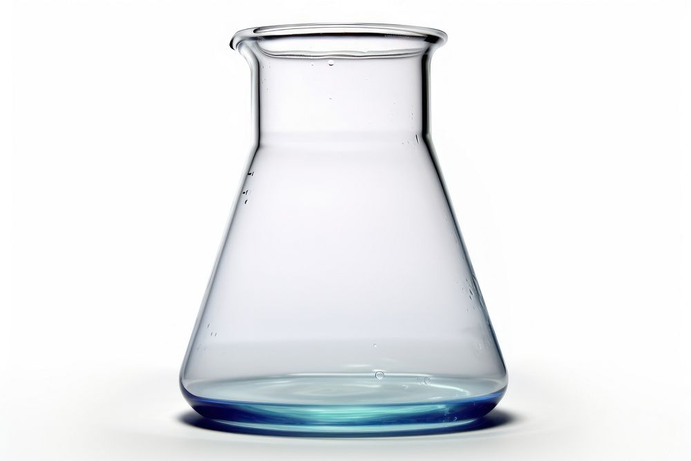 Laboratory bottle vase white background. AI generated Image by rawpixel.
