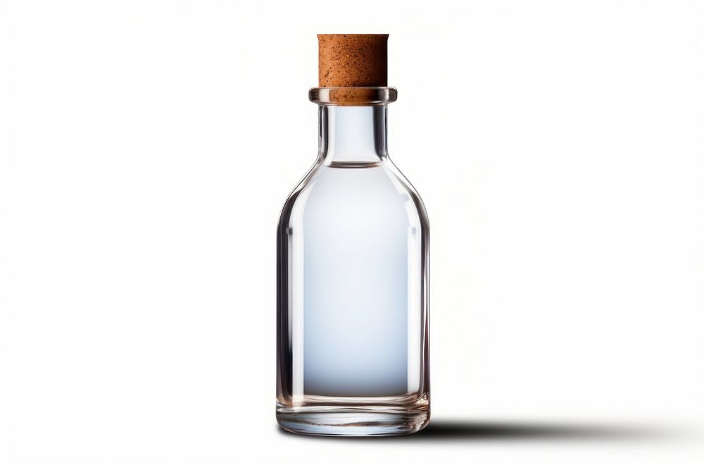 Medical bottle glass white background. AI generated Image by rawpixel.