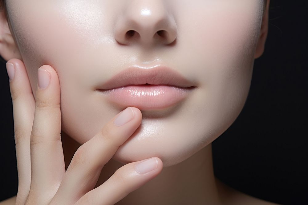 Person touching face finger adult skin. AI generated Image by rawpixel.