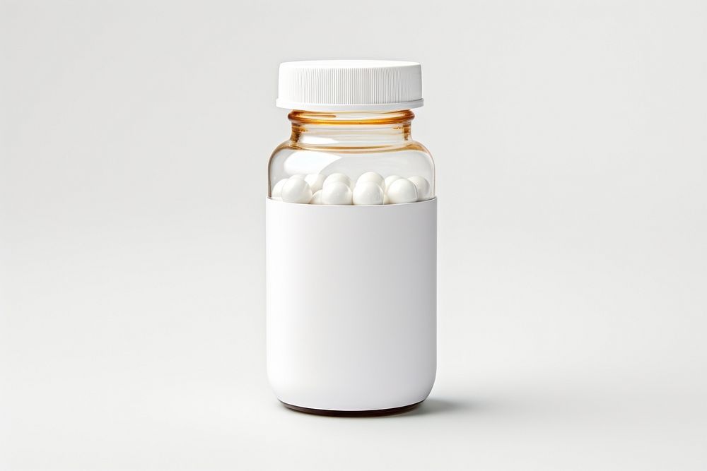 Medical bottle pill jar. AI generated Image by rawpixel.