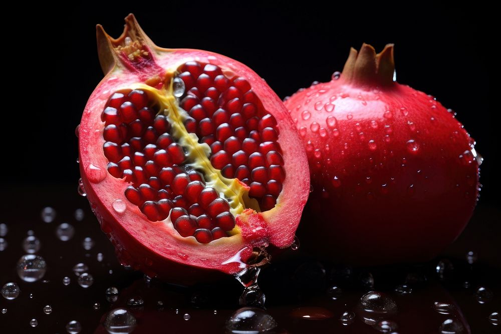 Tropical fruit pomegranate plant. AI generated Image by rawpixel.