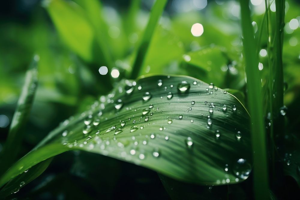 Rain outdoors nature plant. AI generated Image by rawpixel.