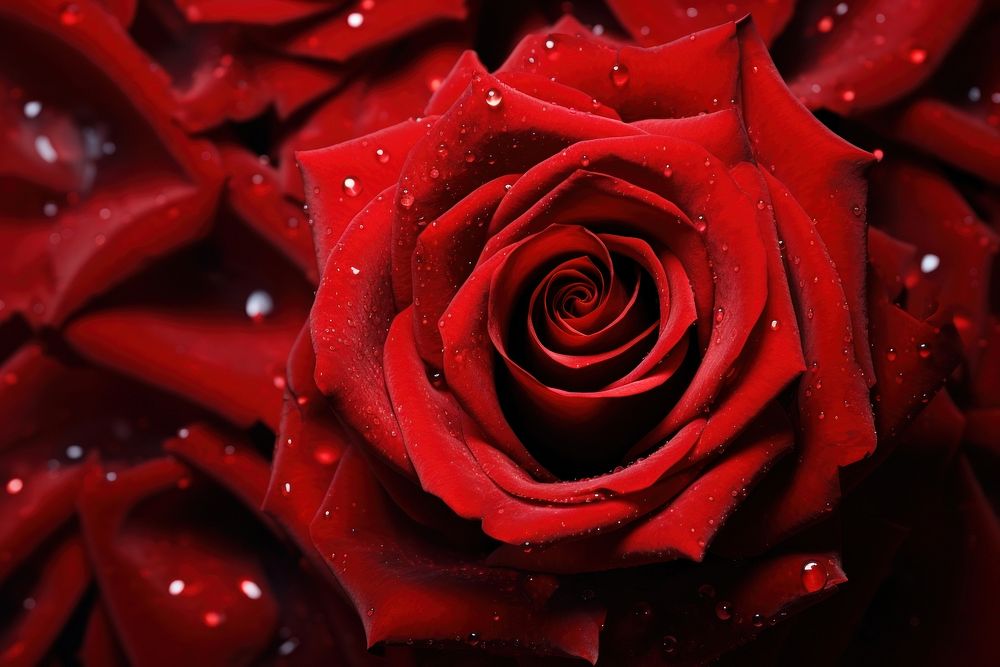 Red flower rose backgrounds petal. AI generated Image by rawpixel.