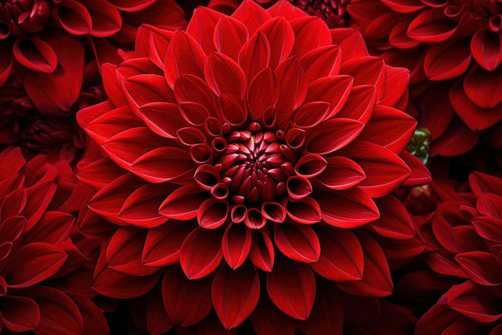 Red flower dahlia backgrounds plant. AI generated Image by rawpixel.