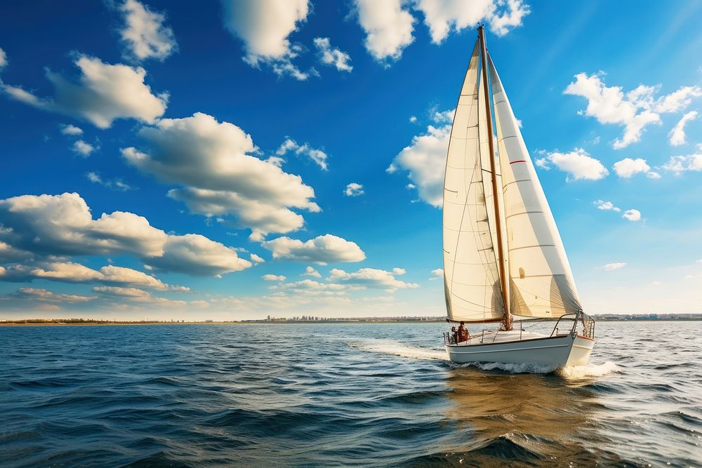 Sailing boat sky sailboat. 