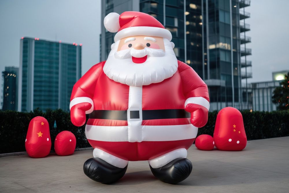 Santa celebration inflatable christmas. AI generated Image by rawpixel.
