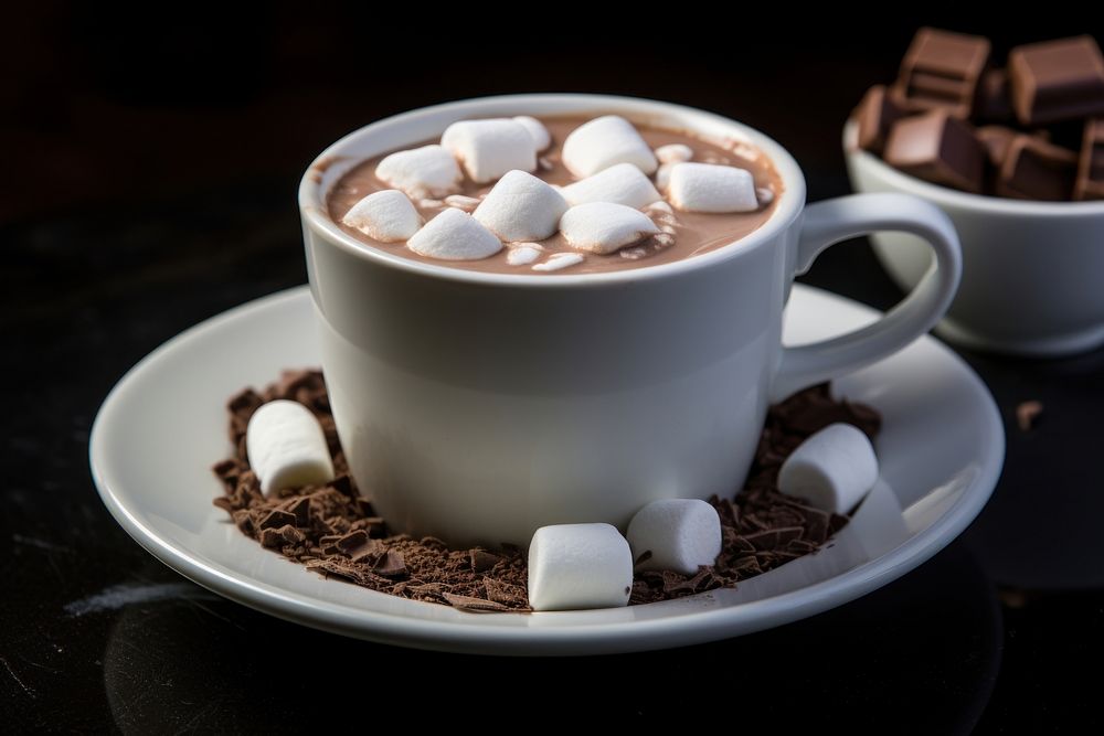 Hot chocolate cup dessert drink. AI generated Image by rawpixel.