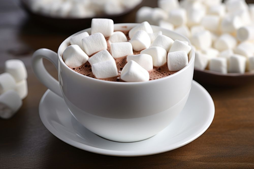 Hot chocolate cup dessert drink. AI generated Image by rawpixel.