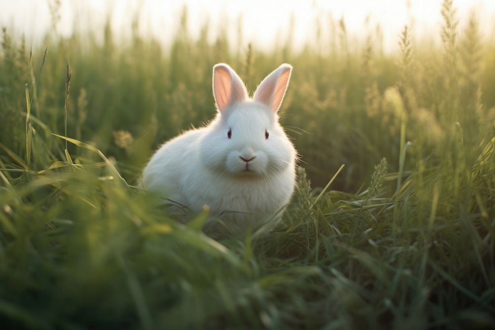 Bunny animal rodent mammal. AI generated Image by rawpixel.
