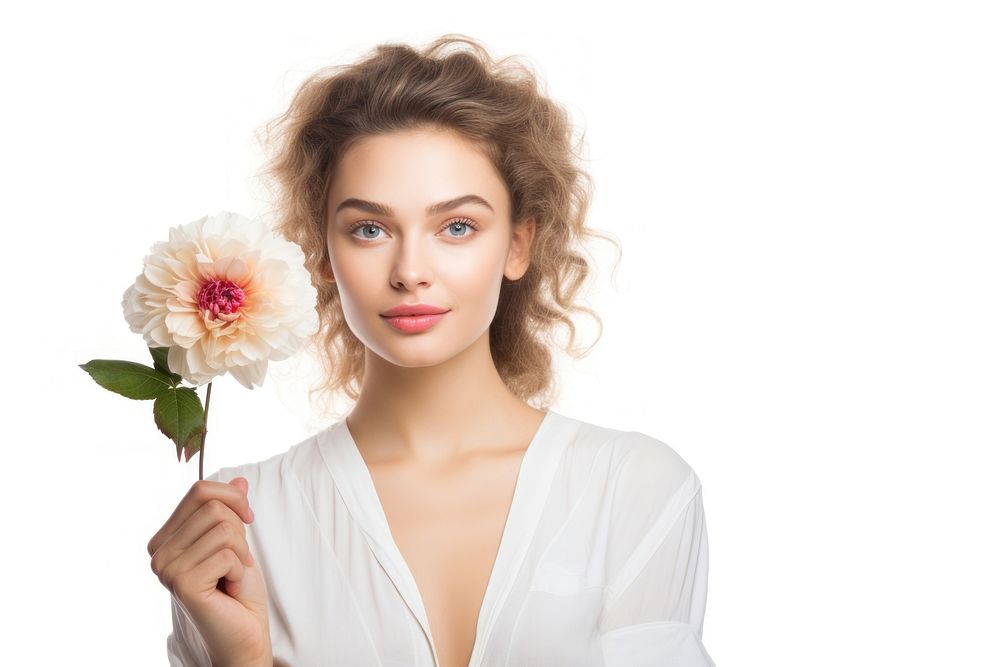 Woman flower portrait plant adult. AI generated Image by rawpixel.