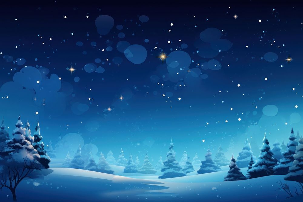 Santa Claus and four Rudolphs on a sleigh flying through the sky night christmas outdoors. AI generated Image by rawpixel.