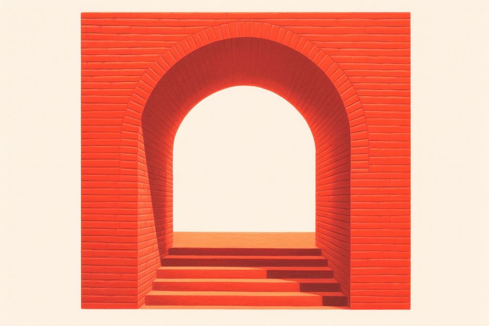 Red brick architecture art creativity. AI generated Image by rawpixel.