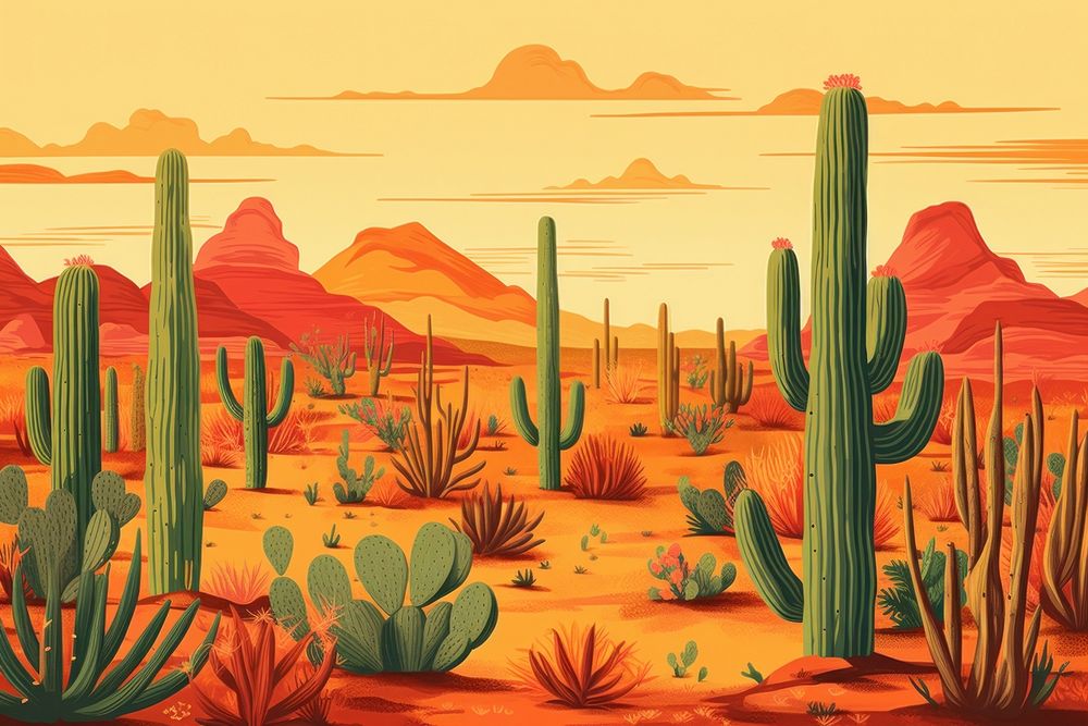 Mexico seamless landscape outdoors desert. AI generated Image by rawpixel.